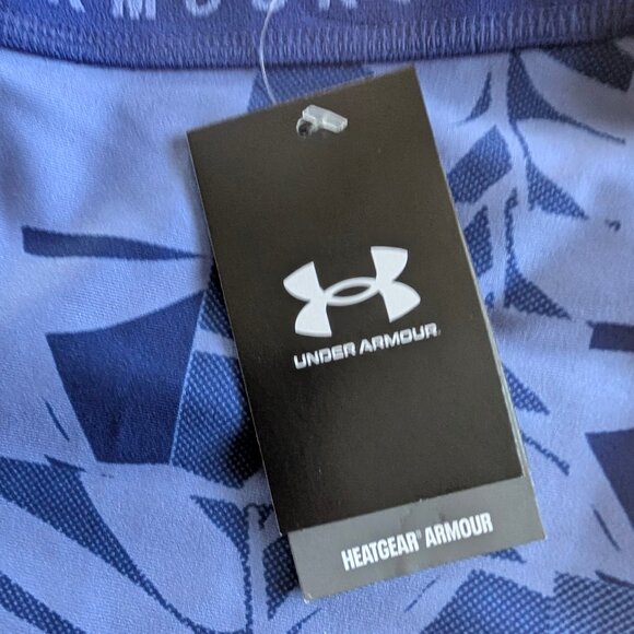 NEW Under Armour HeatGear Printed Compression Shorts Women's Medium nwt purple - Picture 7 of 12